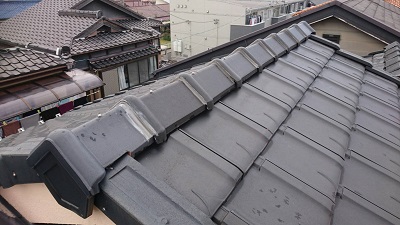 施工前の屋根棟③