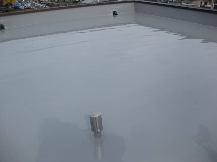 防水塗装後の屋上