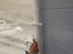 中村区　外壁塗装　施工中　雨樋