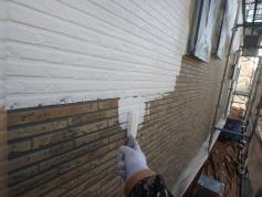 稲沢市で外壁塗装　施工中の様子