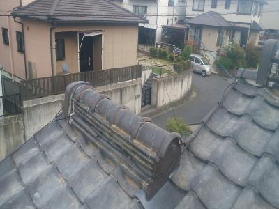 屋根　日本瓦　棟組替え　完成
