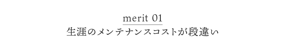 merit 01 生涯のメンテナンスコストが段違い