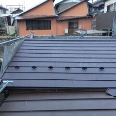 屋根嵩上げ重ね葺き　施工後
