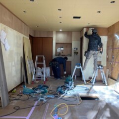 キッチン　施工中