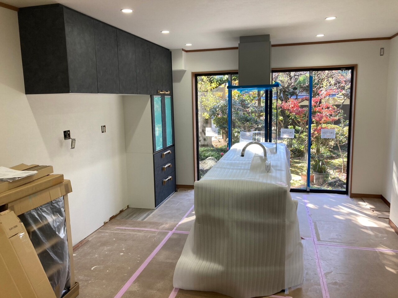 キッチン　施工中
