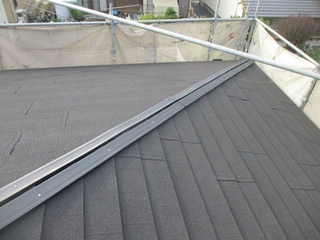 葺き替え　施工中
