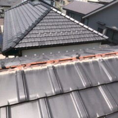 屋根　施工中