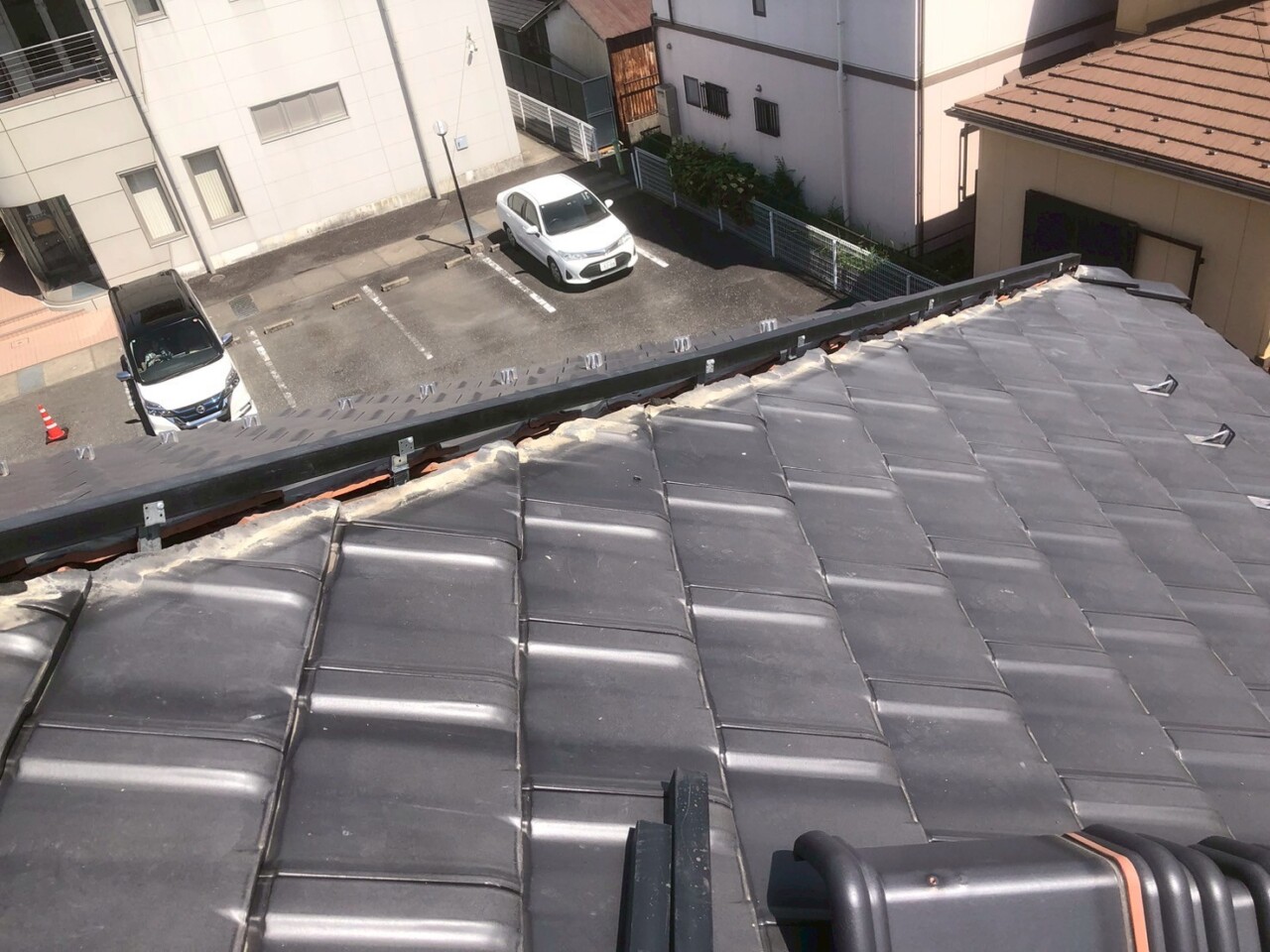 屋根　施工中